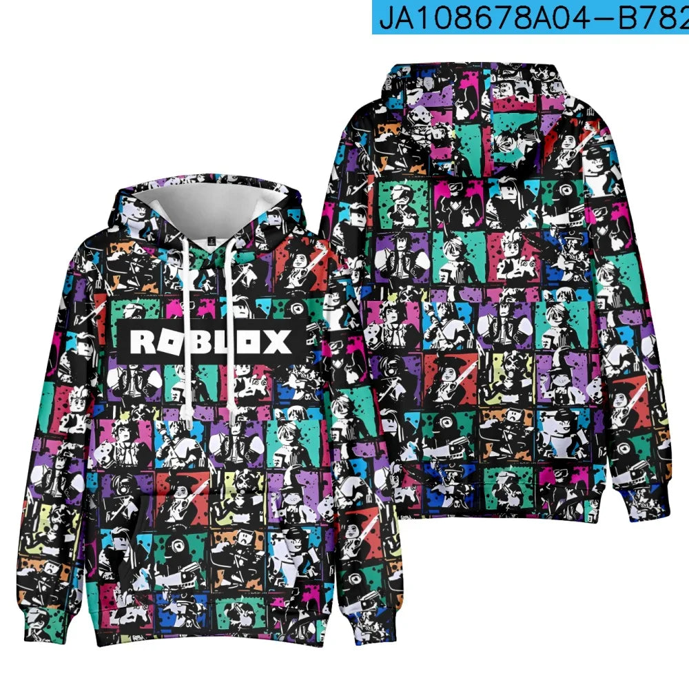 Roblox Game Hoodie Sweatshirt Gamer Merch Clothes Jumper Sweater