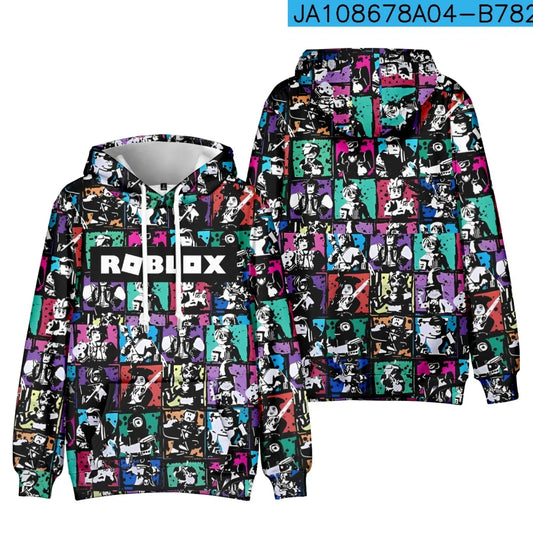 Roblox Game Hoodie Sweatshirt Gamer Merch Clothes Jumper Sweater