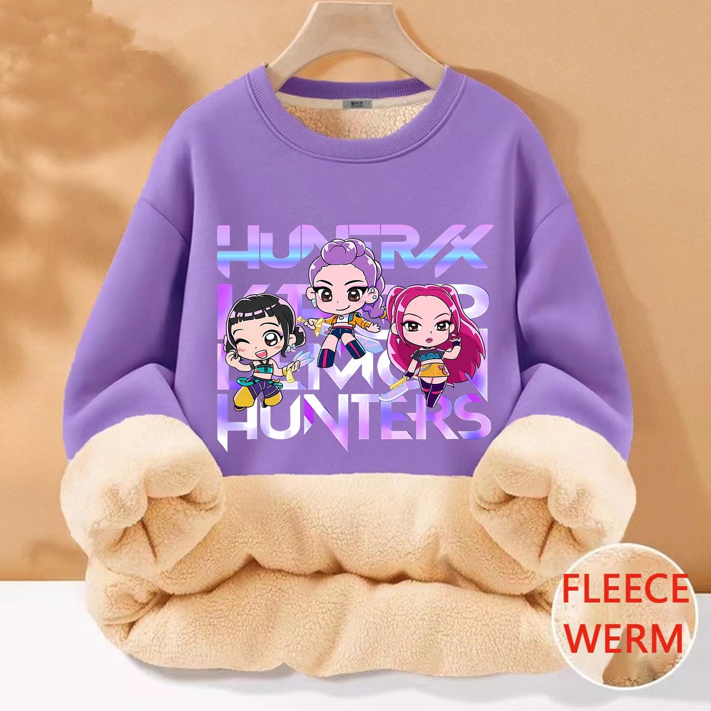 Kpop Demon Hunters Hoodie Huntrix Clothes Fleece Jumper Sweatshirt Hoodies