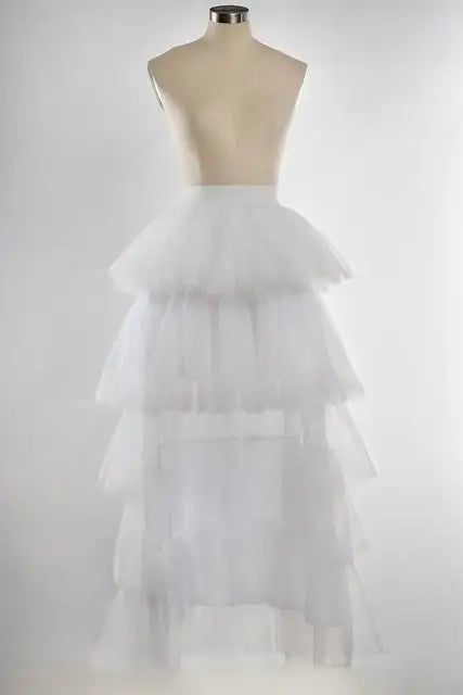 Gothic Long Layered Tulle Tutu Petticoat Skirt Costume