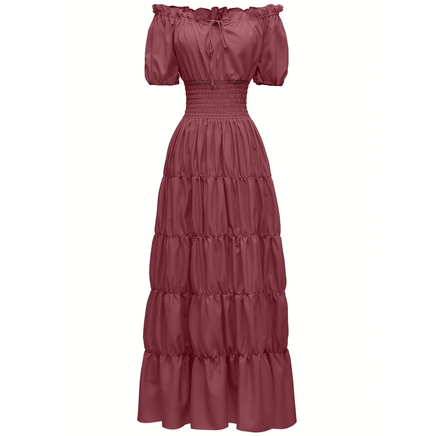 Medieval Renaissance Steampunk Maid Chemise Long Petticoat Dress