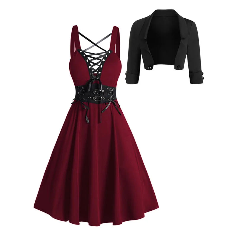 Black Gothic Vintage Cropped Jacket Bolero