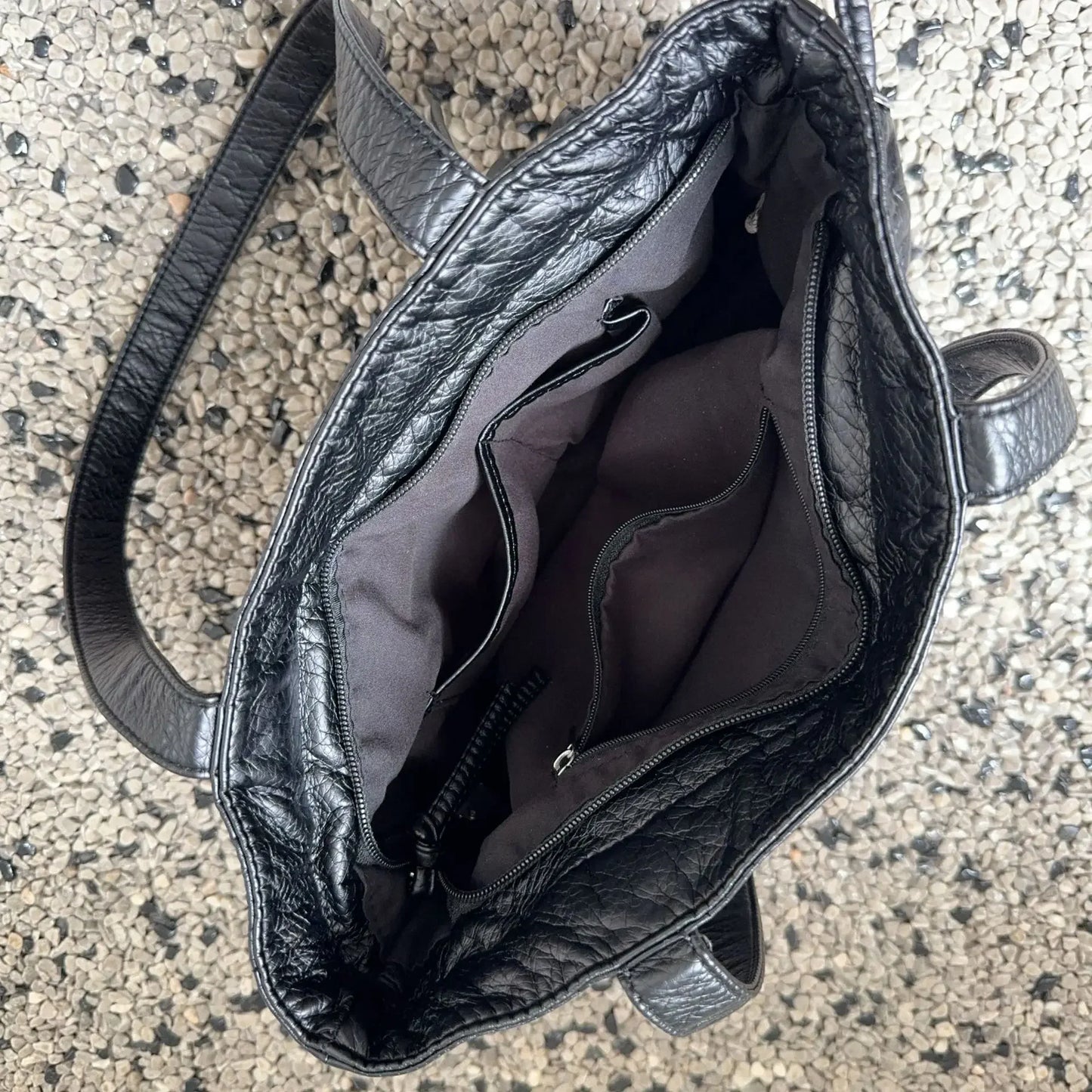 Punk Multiple Pockets Motorcycle Bag Retro Shoulder Bags Soft Pu Leather Handbags