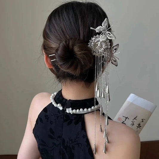 Exquisite Butterfly Tassel Hair Sticks Accessory Hair slide Hairpin