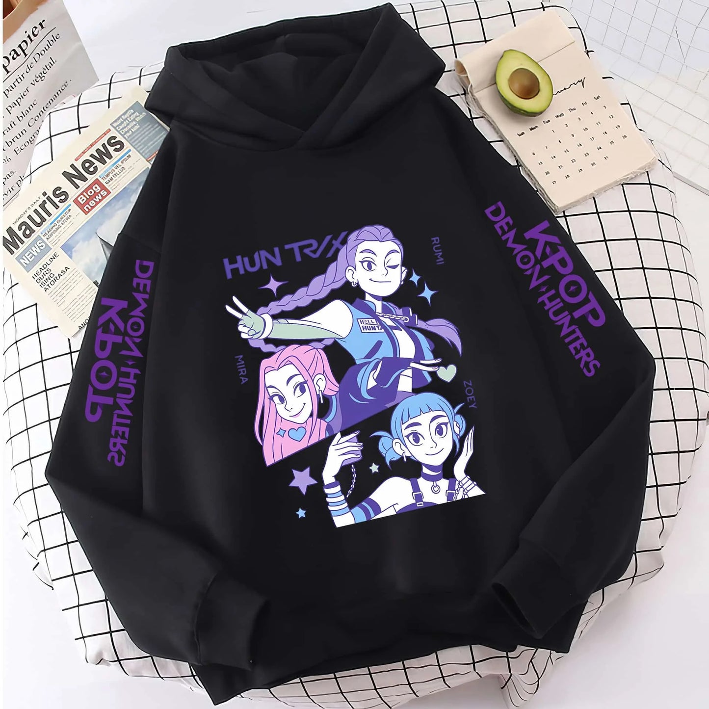KPop Demon Hunters Sweatshirt Hoodie Tops Huntix Clothes Merch Gifts