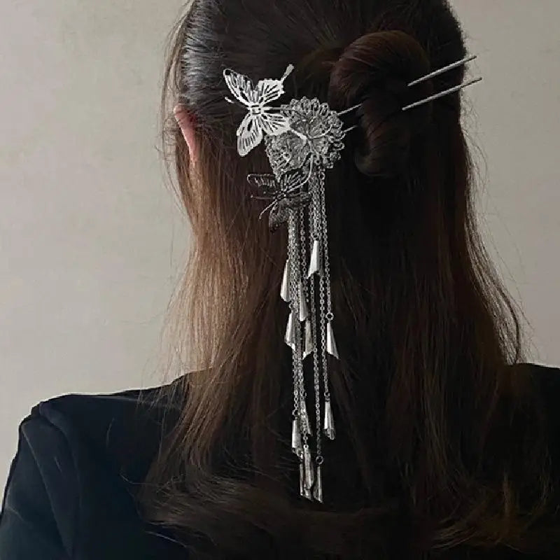 Exquisite Butterfly Tassel Hair Sticks Accessory Hair slide Hairpin