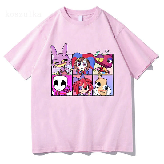 THE AMAZING DIGITAL CIRCUS Print T-Shirt Men Women TADC Clothes Pomni Jax Kinger