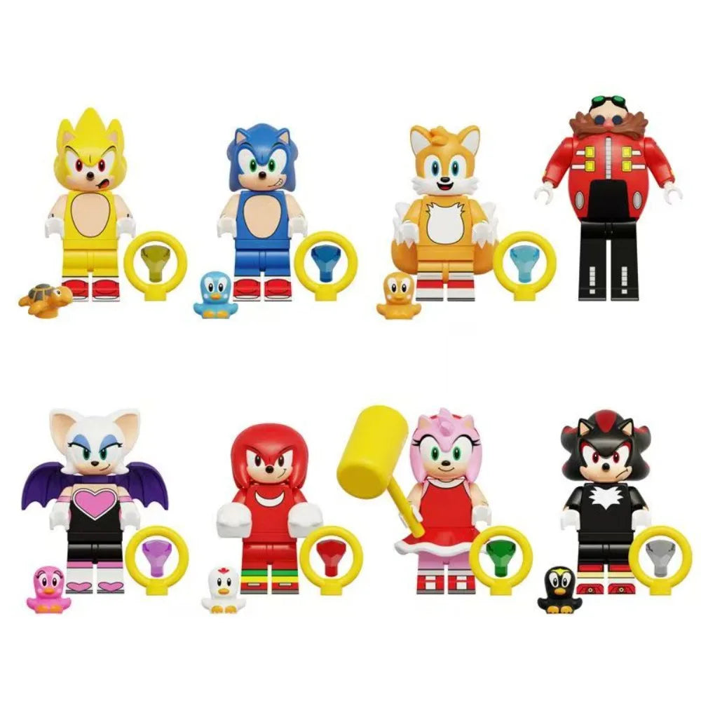 Sonic The Hedgehog Lego Building Blocks Knuckles Toys Gifts