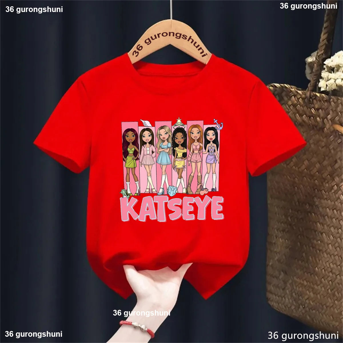 KATSEYE Music KPop Band Singer T-Shirt Boys/Girls Cute Kids K-Pop Clothes