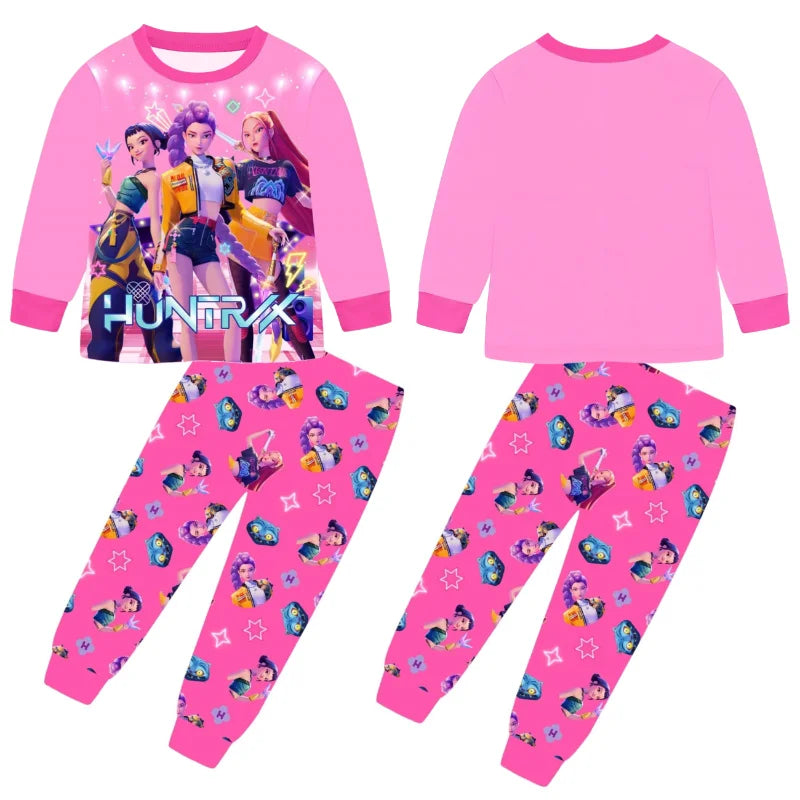 Kpop Demon Hunters Pyjamas Sets Girl Christmas PJ's Gift Pajamas Huntrix Merch