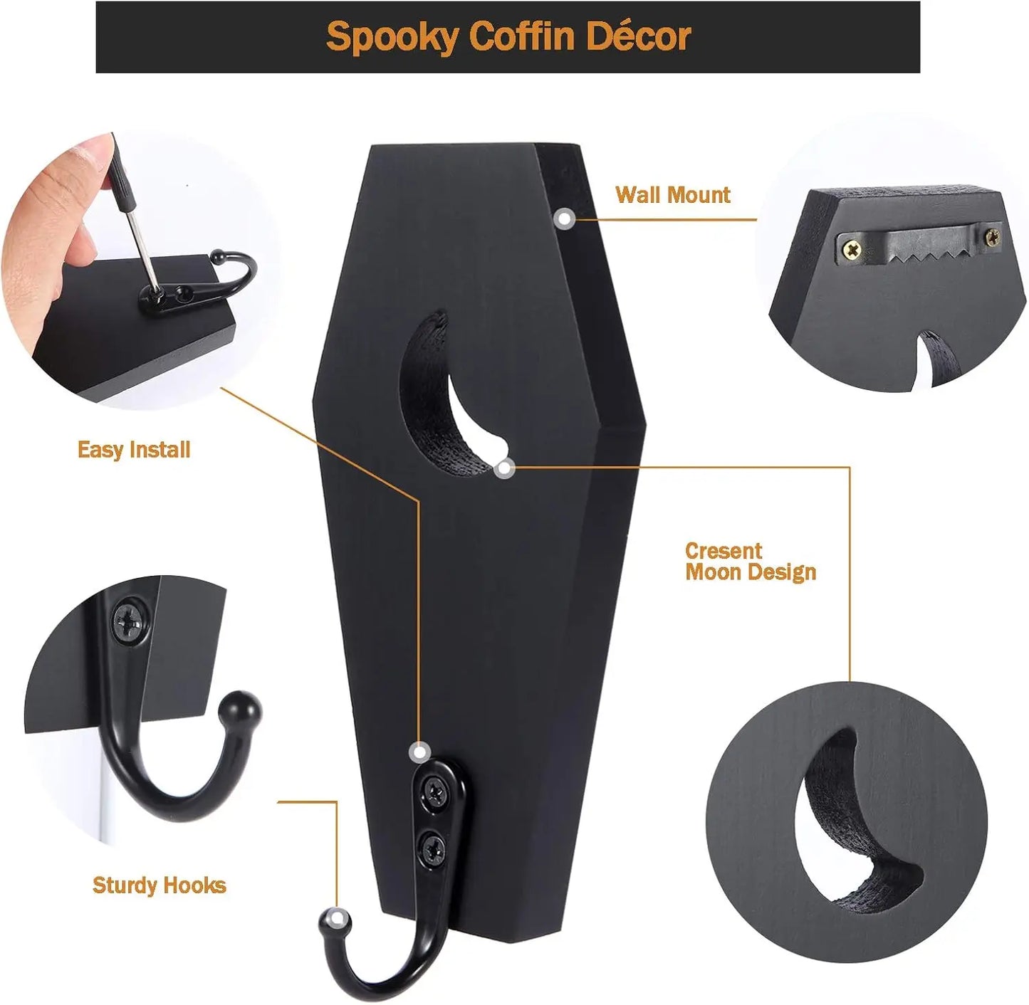 Wall-mounted Coffin Key Holder - Gothic Home Decor Wall Hanging