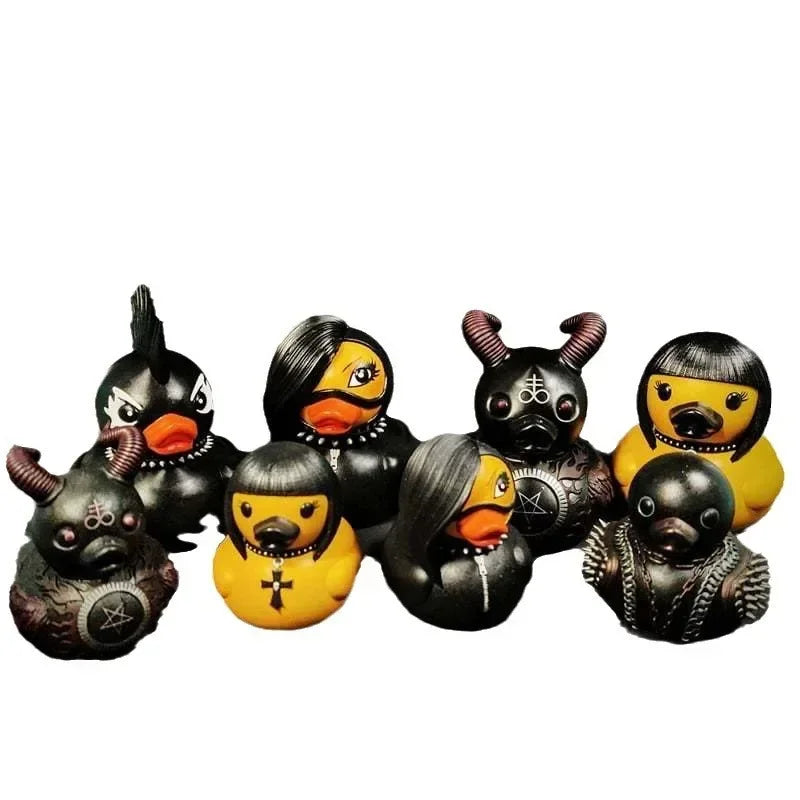 Gothic Rock Duckies Desktop Decoration Punk Bathroom Rubber Duck
