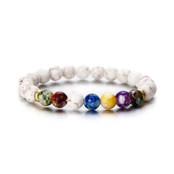 Chakra Beads Bracelet Natural Stone Yoga Reiki Healing Balance 7 Classic Calming Energy