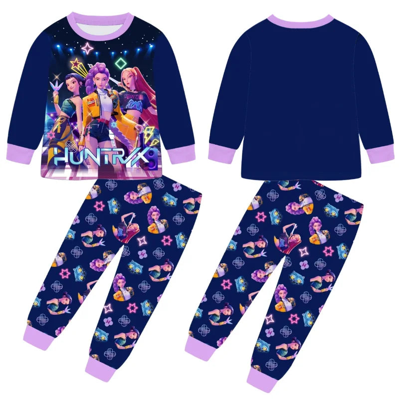 Kpop Demon Hunters Pyjamas Sets Girl Christmas PJ's Gift Pajamas Huntrix Merch