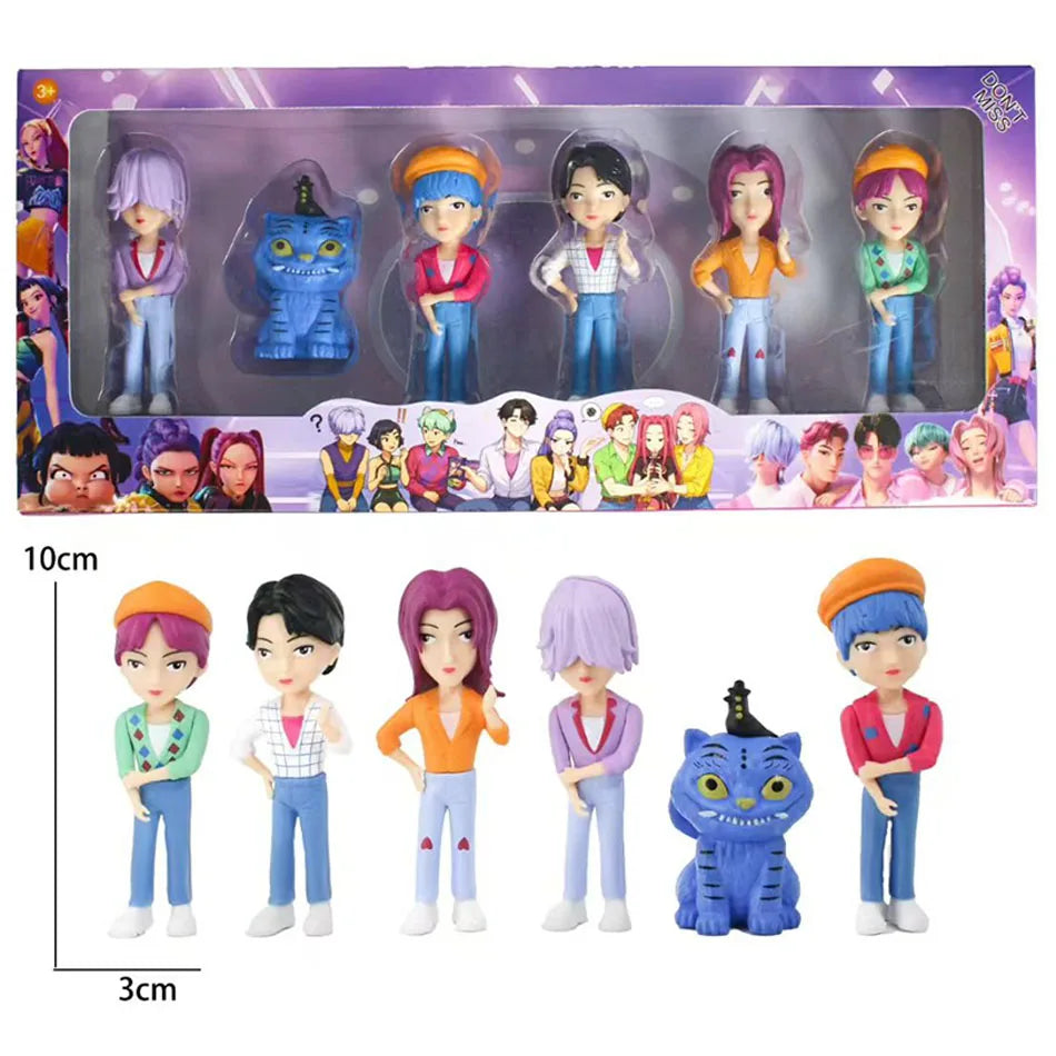 Kpop Demon Hunters Rumi Zoe Mira Figures Huntrix Toys Saja Boys Dolls K-pop