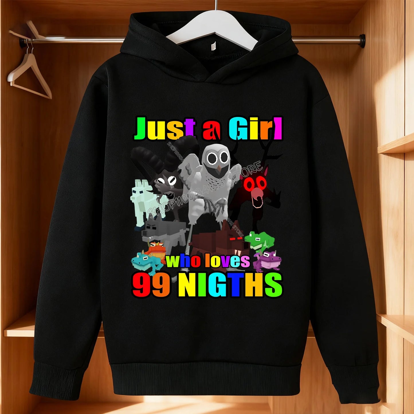 99 Nights in The Forest Fleece Hoodie Roblox Gamer Hooded Sweatshirt Clothes Gaming