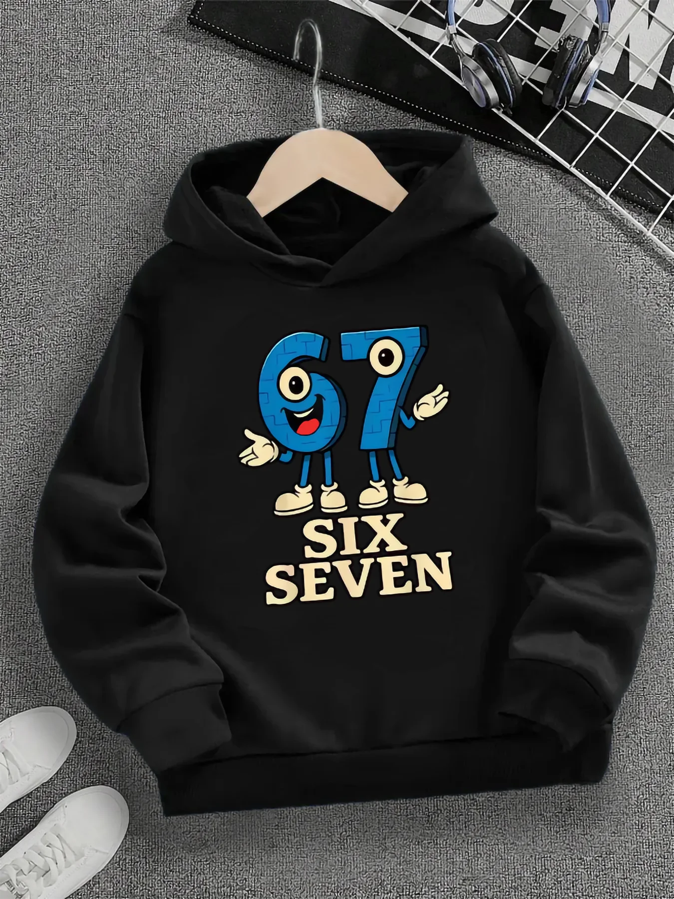 Hooded Sweatshirt Six Seven 67 Hoodie Italian Brainrot Viral Meme Clothes