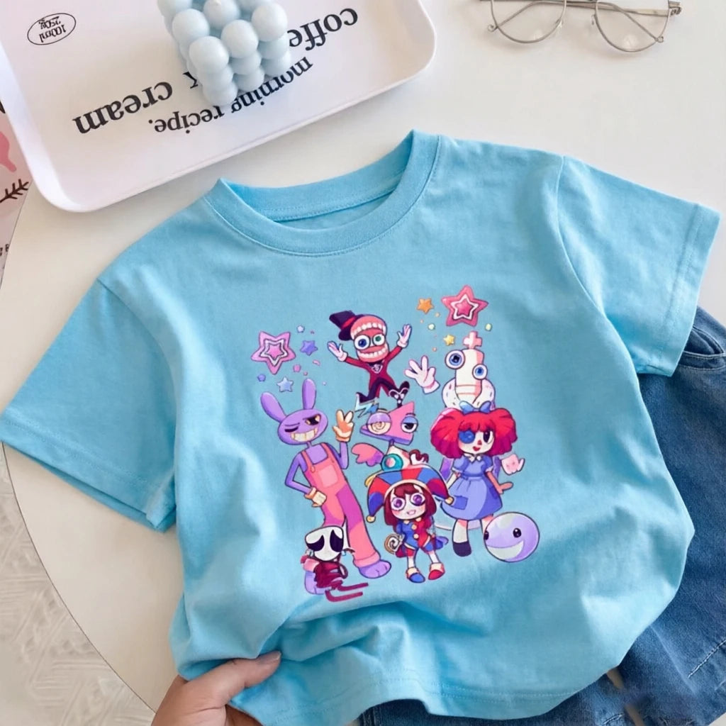THE AMAZING DIGITAL CIRCUS Kids TShirt Pomni Jax Caine TADC Clothes
