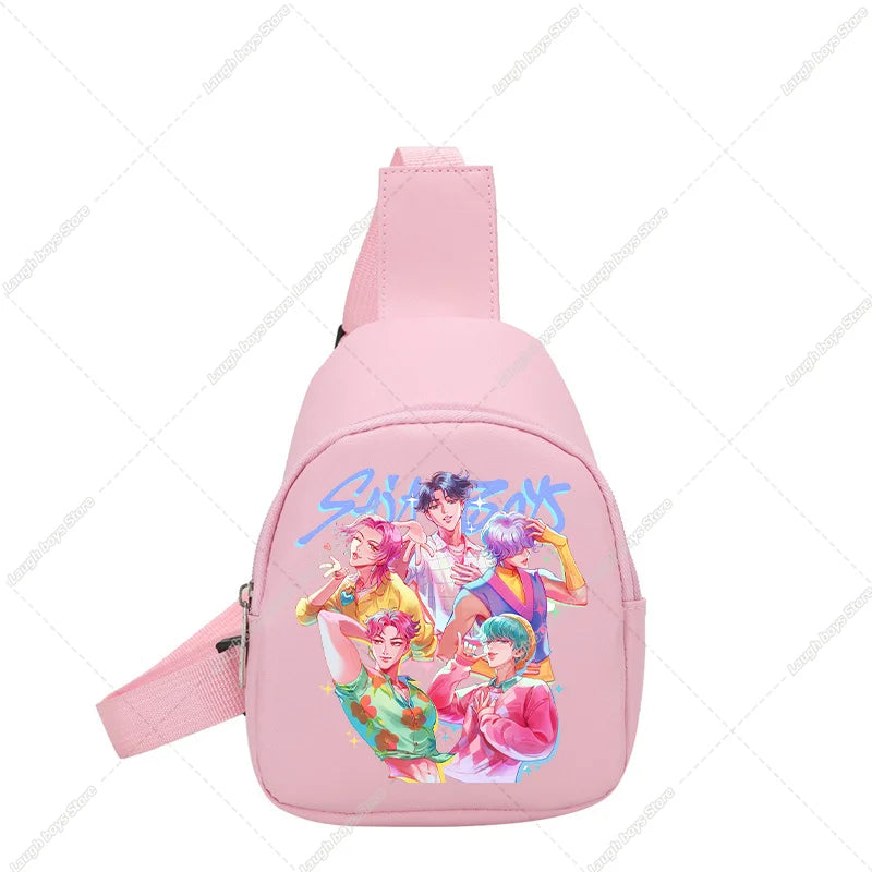 KPop Demon Hunters Huntrix Childs Backpack Rumi Mira Zoey Shoulder Bag Derpy Tiger Merch Gifts K-pop Cute