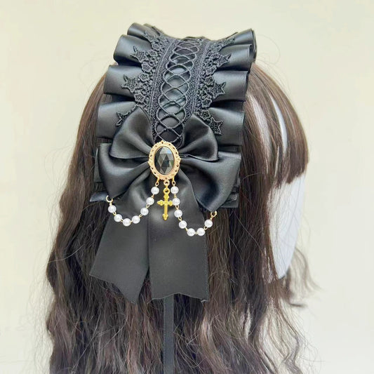 Victorian Gothic Lolita Headdress Maid Hair Accessories Cute Cosplay