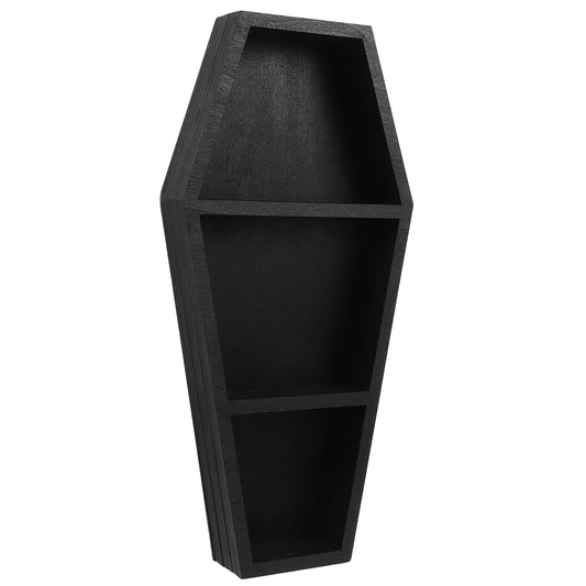 Coffin Storage Rack Gothic Home Decor Wall Shelf