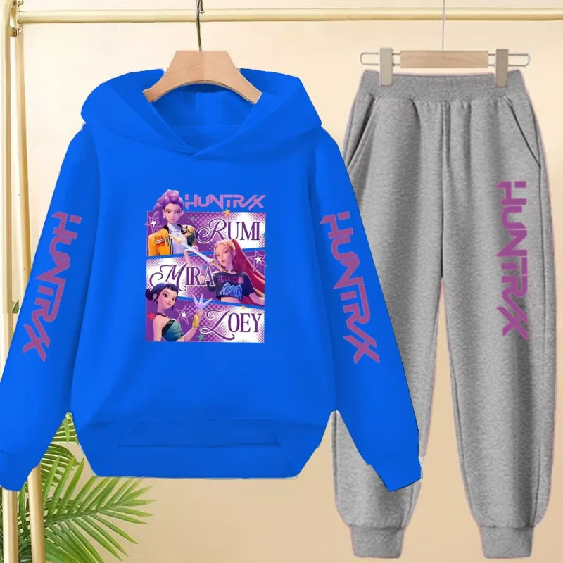 KPop Demon Hunters Tracksuit Hoodie Jumper Huntrix Clothes Joggers