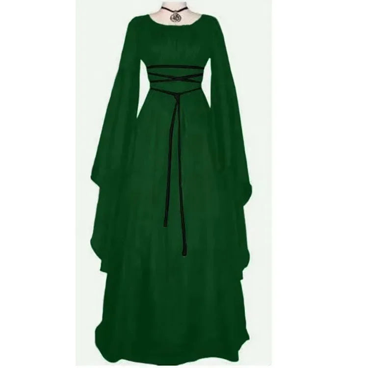 Pagan Medieval Gothic Historical Cosplay Long Gown Dress