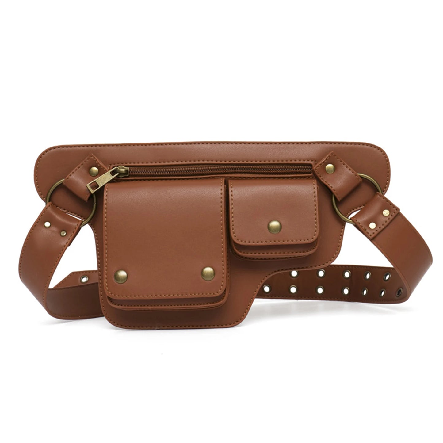 Punk Motorcycle Style Waist Bag Fanny Pack