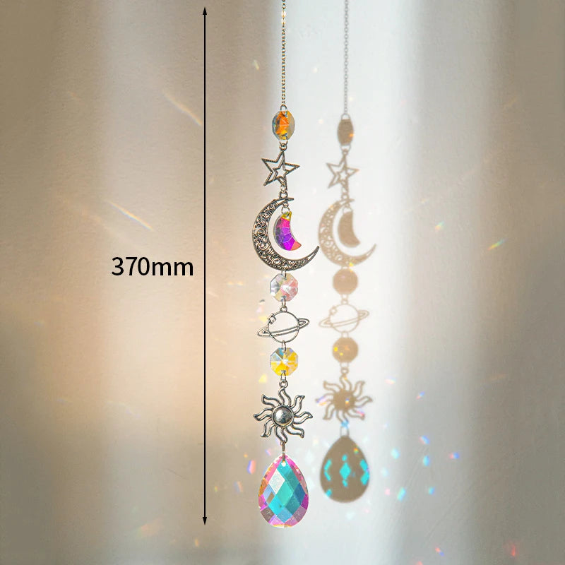 Crystal Suncatcher Pagan Wind Chimes Bohemian Garden Ornament