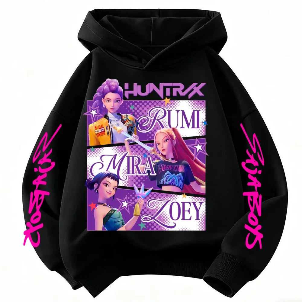 KPop Demon Hunters Huntrix Hoodie Kids K-Pop Jumper Sweatshirt