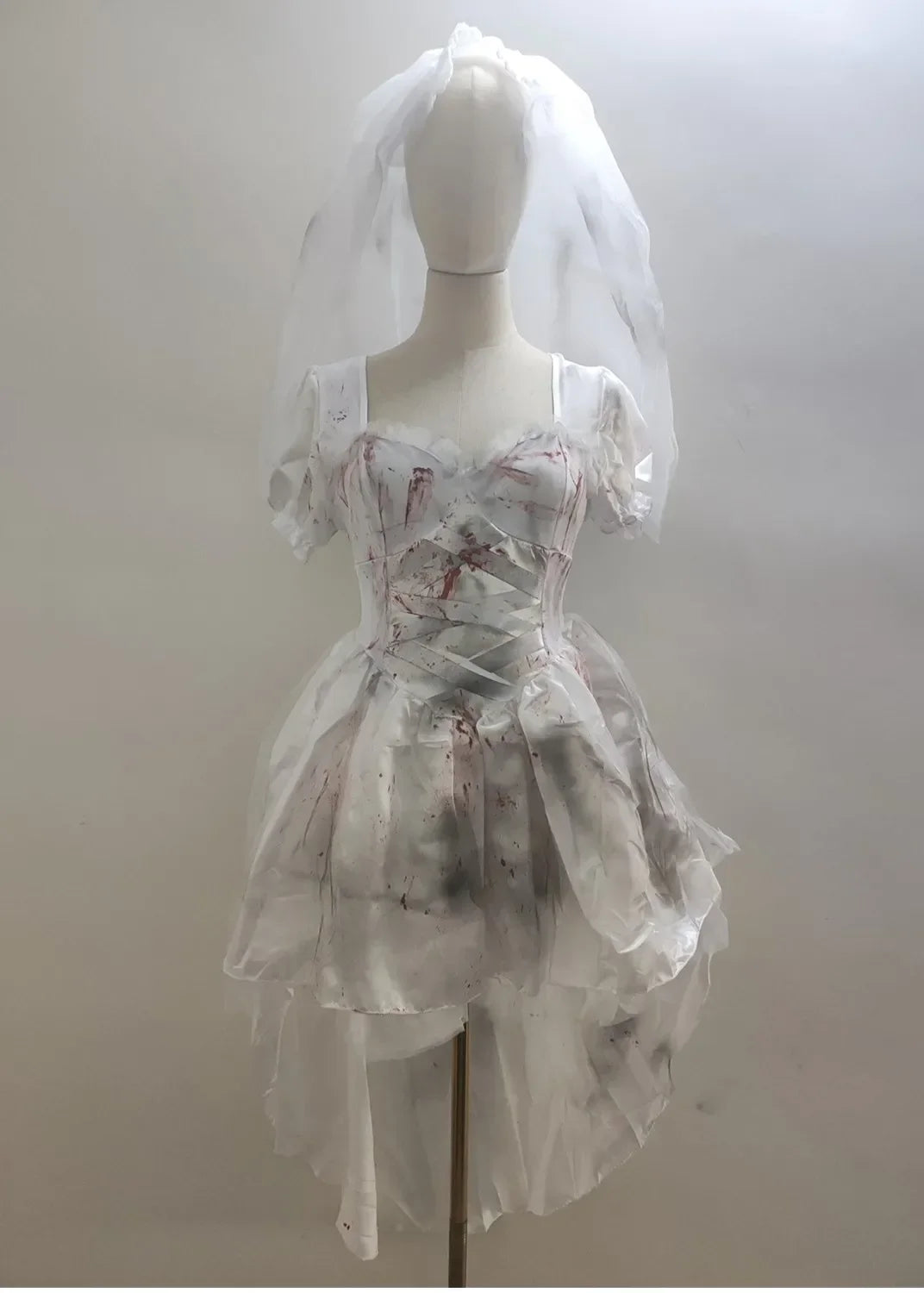 Sexy Corpse Bride Ghost Zombie Dead Bride Wedding Halloween Fancy Dress Costume