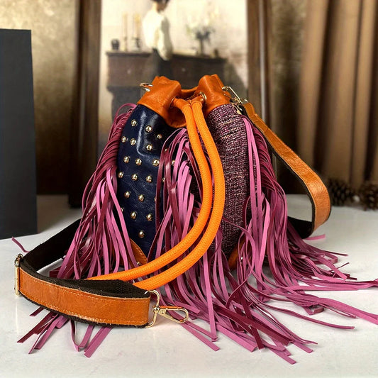 Boho Hippie Tassel Festival Handbag Purse Shoulder Bag
