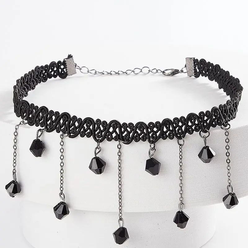 Goth Black Velvet Choker Necklaces Gothic Accessories