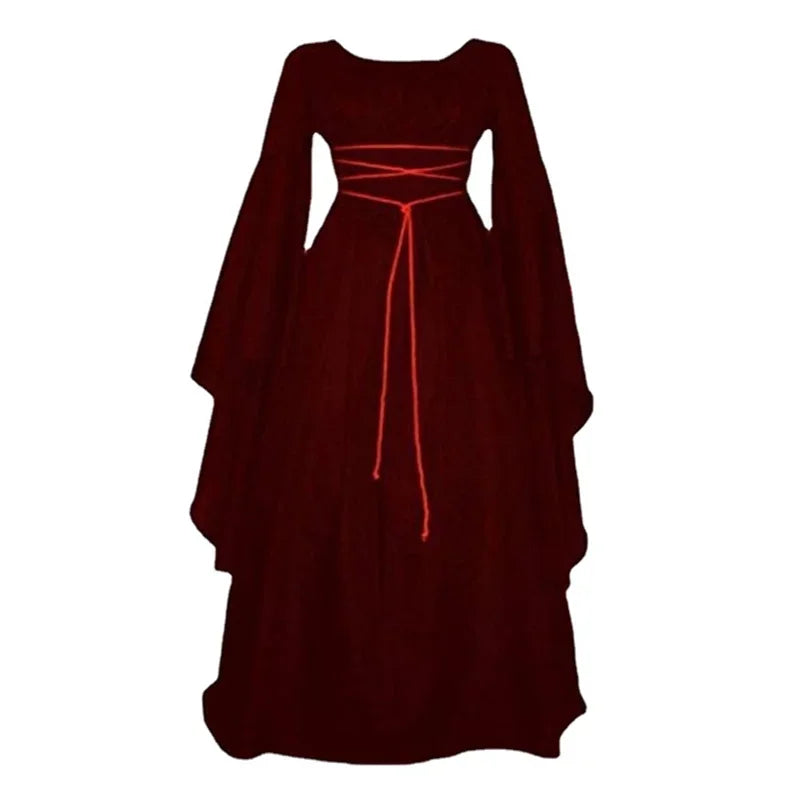 Pagan Medieval Gothic Historical Cosplay Long Gown Dress