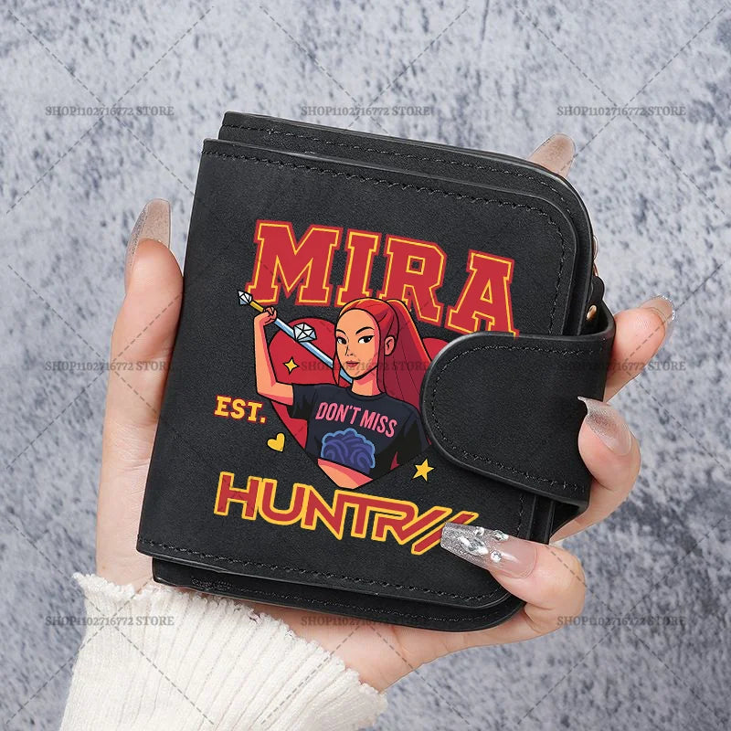 KPop Demon Hunters Wallet PU Waterproof Money Bag Card Holder Purse Coin Huntrix Merch Gift