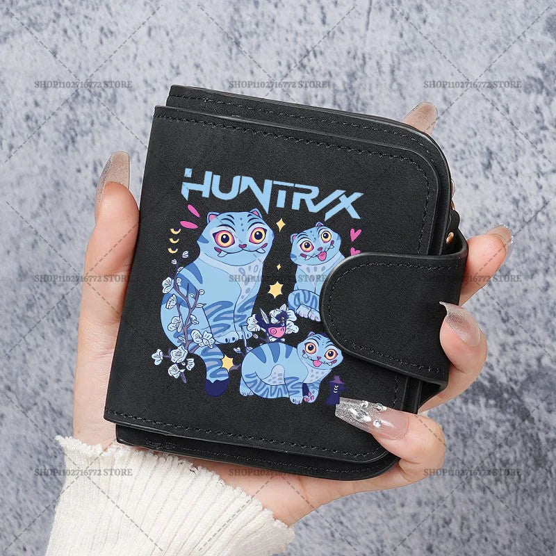 KPop Demon Hunters Leather PU Wallet Card Holder Purse Huntrix Saja Boys Rumi Merch Gifts
