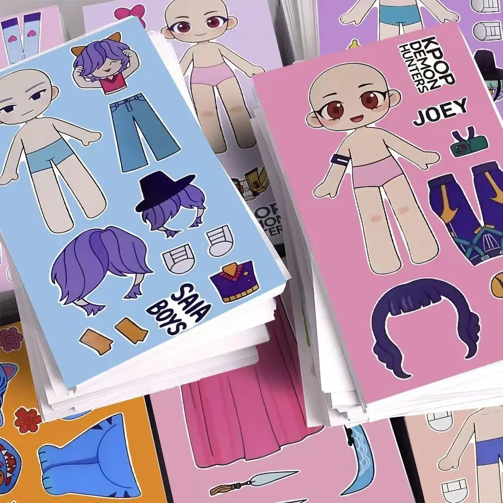 KPop Demon Hunters Cartoon DIY Stickers Decal Water Bottle Huntrix Saja Boys Merch Stocking Gifts