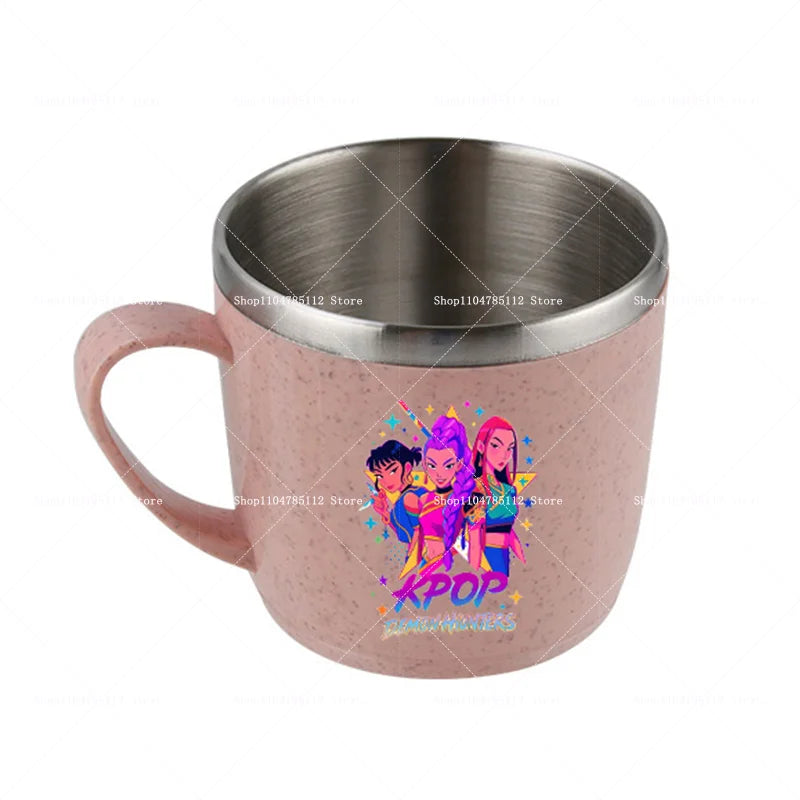 KPop Demon Hunters Stainless Steel Camping Cup Water Bottle Mug Merch Gifts K-Pop