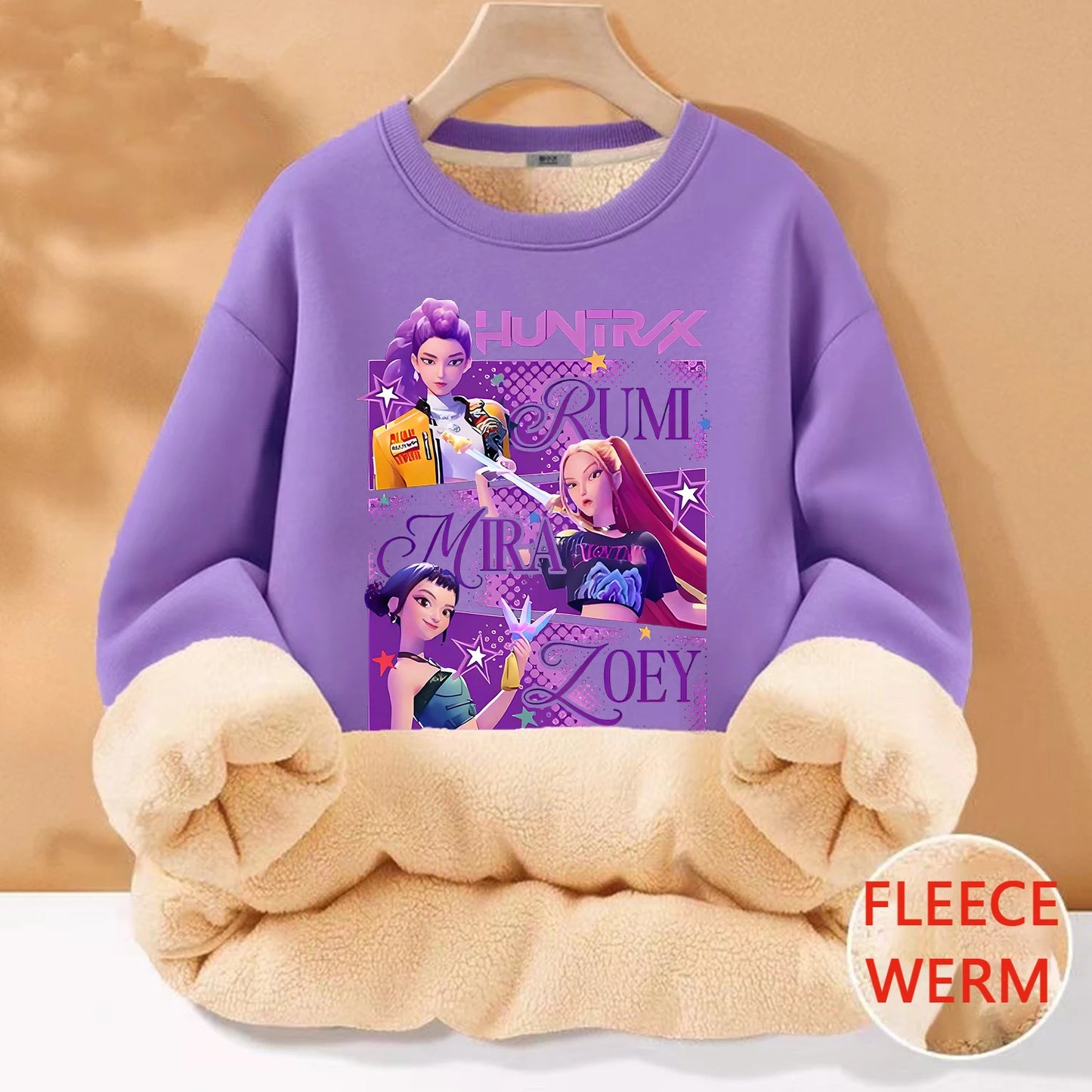 Kpop Demon Hunters Hoodie Huntrix Clothes Fleece Jumper Sweatshirt Hoodies