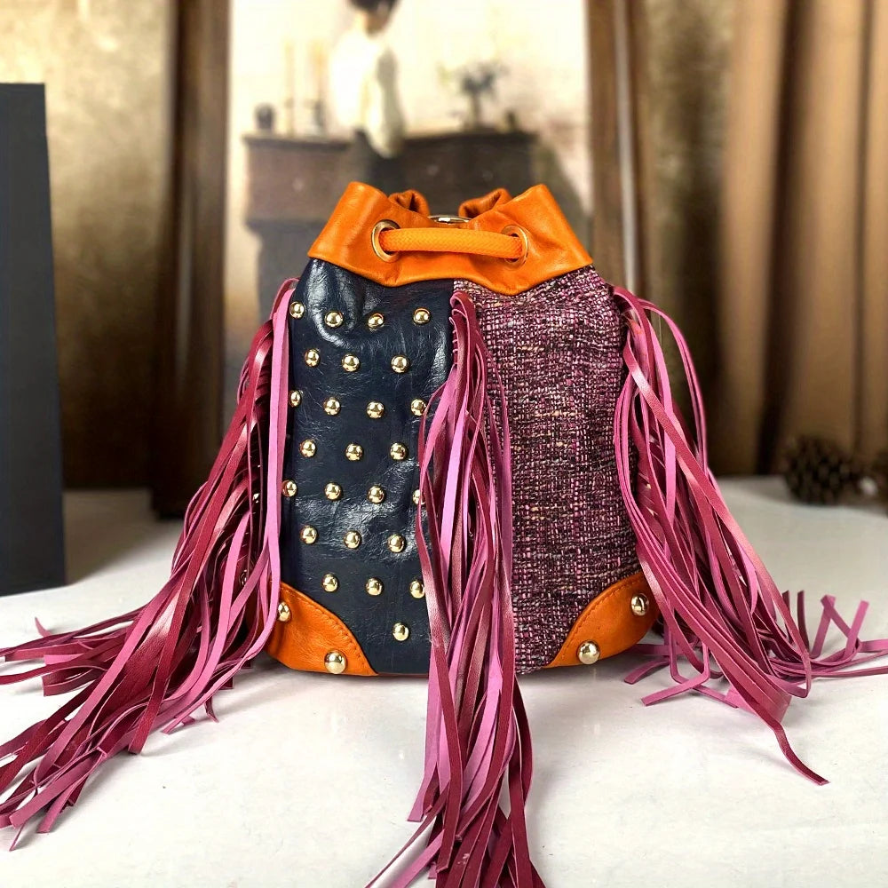 Boho Hippie Tassel Festival Handbag Purse Shoulder Bag