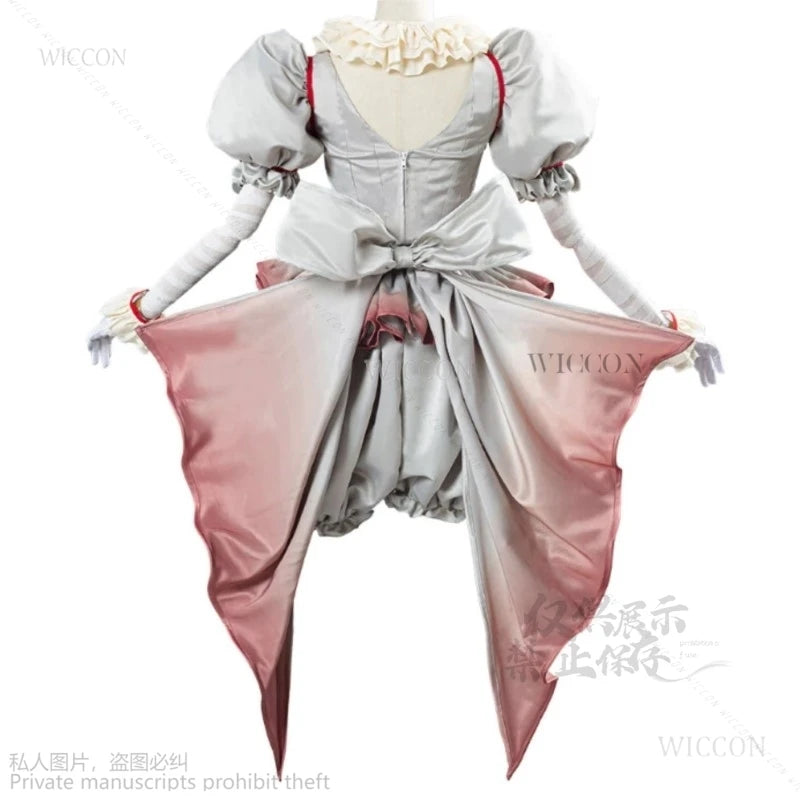 Creepy Clown Circus Scary Horror Movie Halloween Fancy Dress Costume