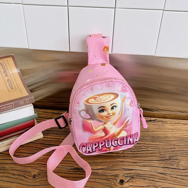 Tralalero Tralala Crossbody Bag Kids Travel Italian Brainrot Shoulder Bags Tung Tung Boys Girls Outdoor Sports Chest Pack Children Gift