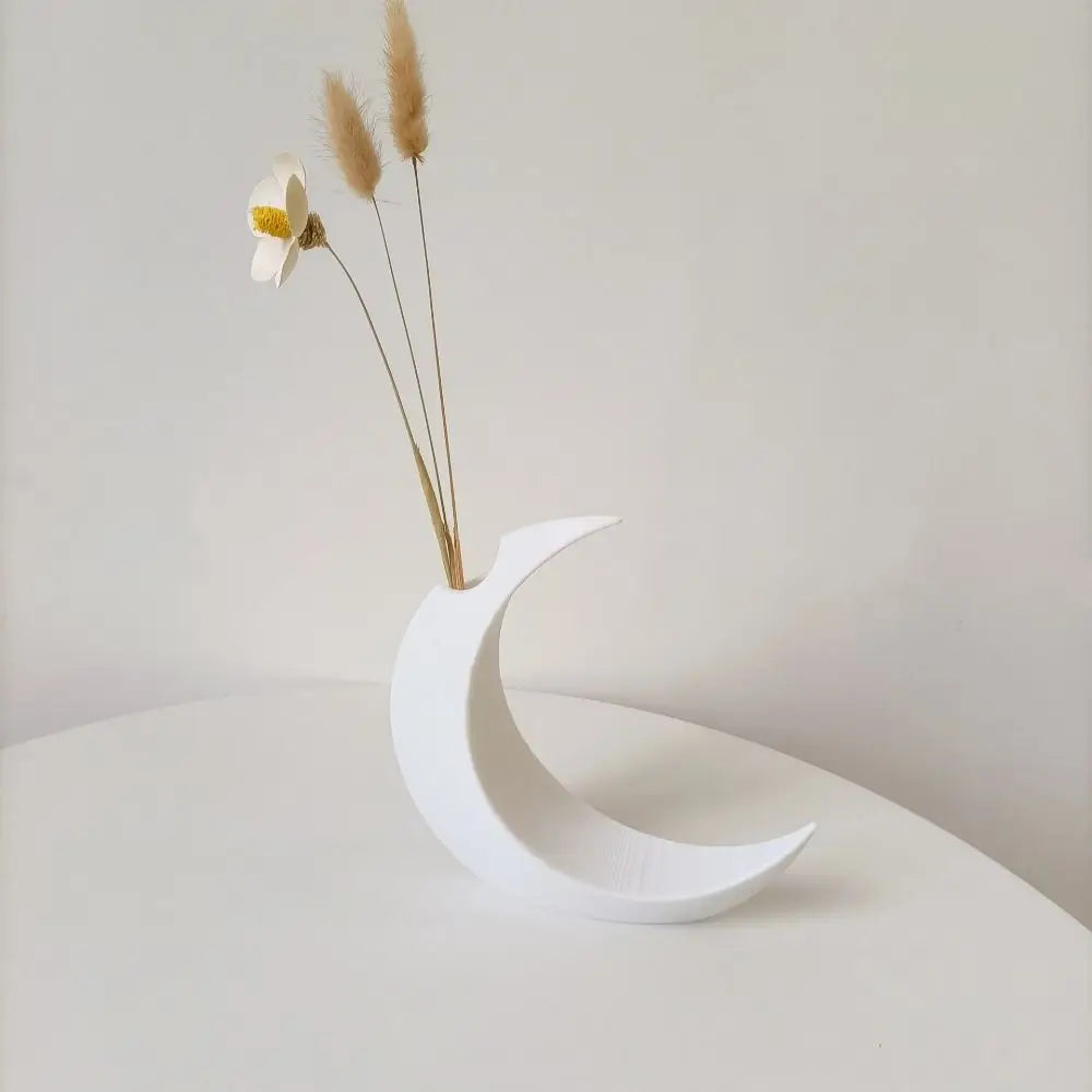 Dried Flowers Vase Artificial Flower Pot Arrangement Gothic Moon Vase