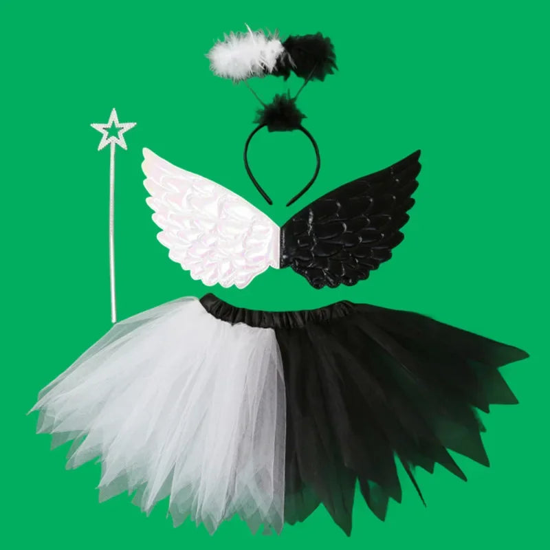 Halloween Angel Halos Headbands Angel Wing Tutus Angel Wands Fancy Dress Costume Accessories