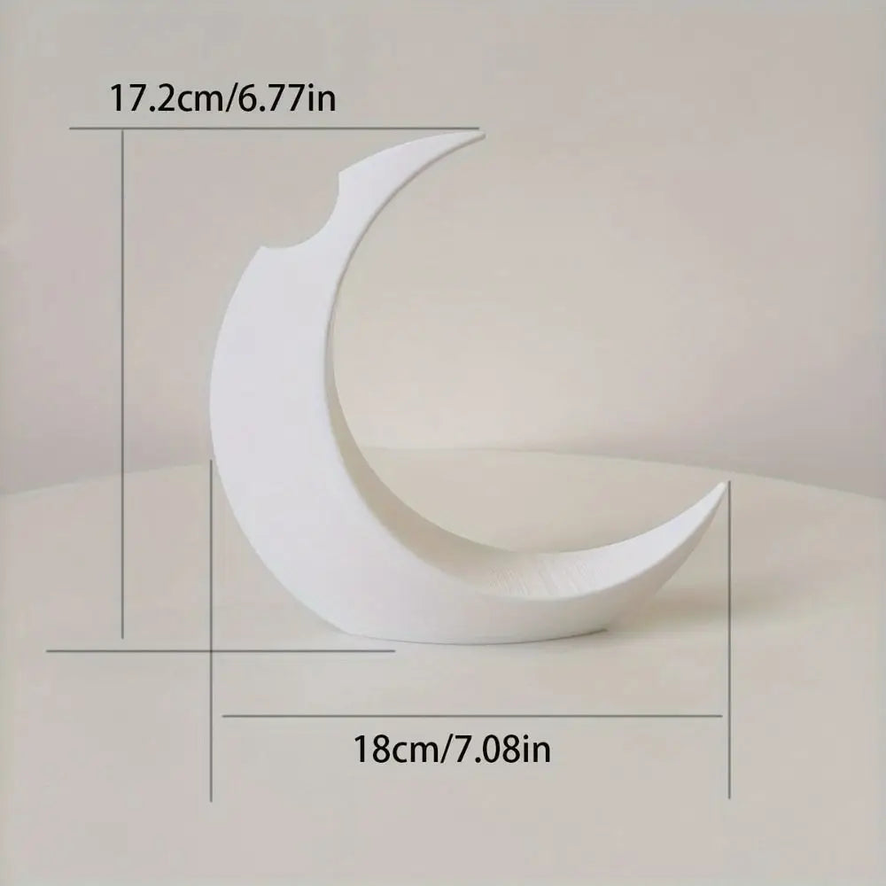 Dried Flowers Vase Artificial Flower Pot Arrangement Gothic Moon Vase