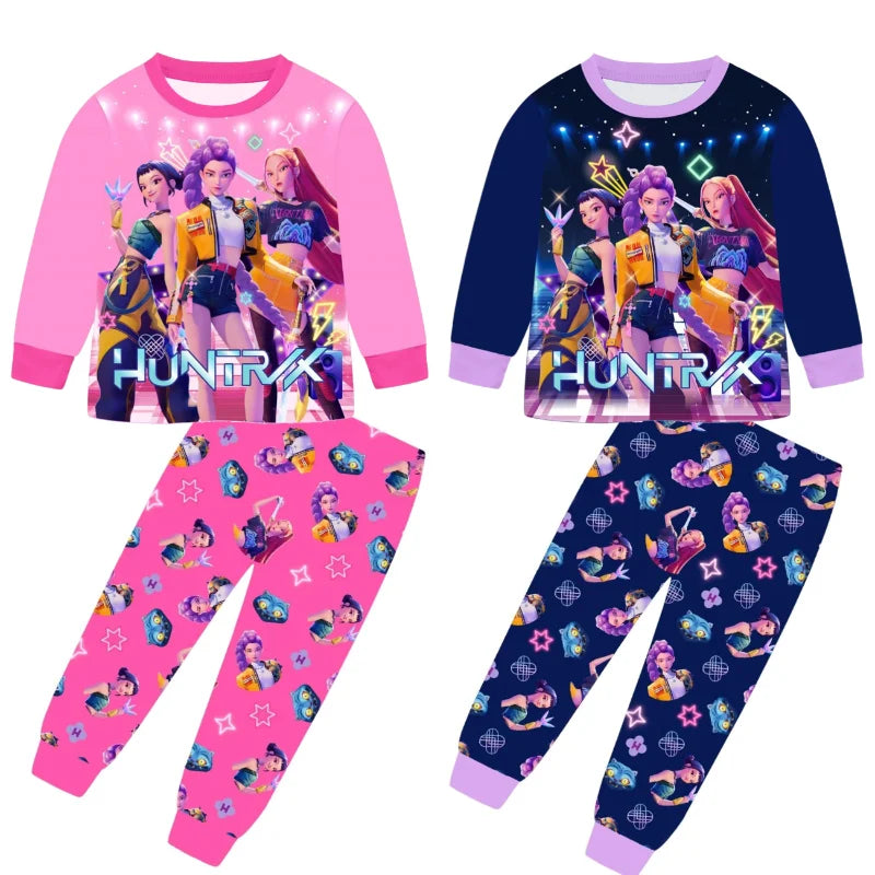 Kpop Demon Hunters Pyjamas Sets Girl Christmas PJ's Gift Pajamas Huntrix Merch
