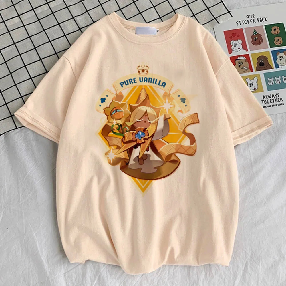 Shadow Milk Cookie Tshirt Cookie Run Kingdom Game T-Shirt Teen Adult