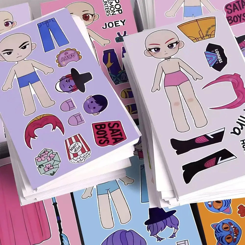 KPop Demon Hunters Cartoon DIY Stickers Decal Water Bottle Huntrix Saja Boys Merch Stocking Gifts