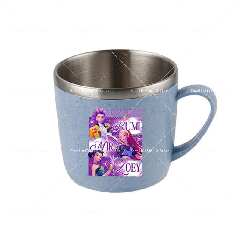 KPop Demon Hunters Stainless Steel Camping Cup Water Bottle Mug Merch Gifts K-Pop