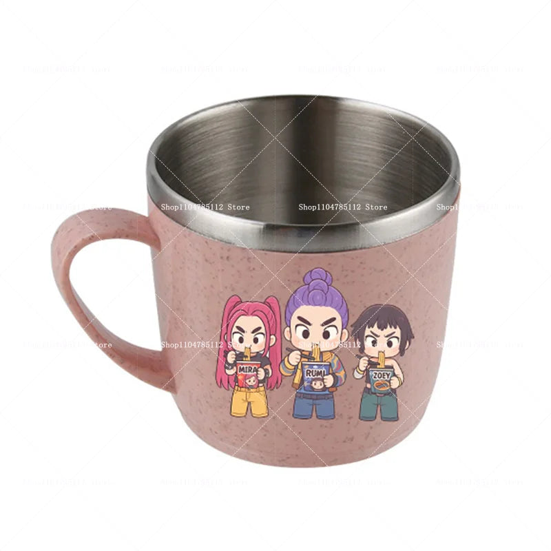 KPop Demon Hunters Stainless Steel Camping Cup Water Bottle Mug Merch Gifts K-Pop